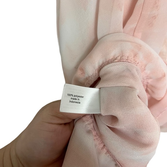 LANE BRYANT PINK TYE-DYE BATHING SUIT COVER-UP BLOUSE W/ADJUSTABLE WAIST 26/28 - Picture 6 of 9